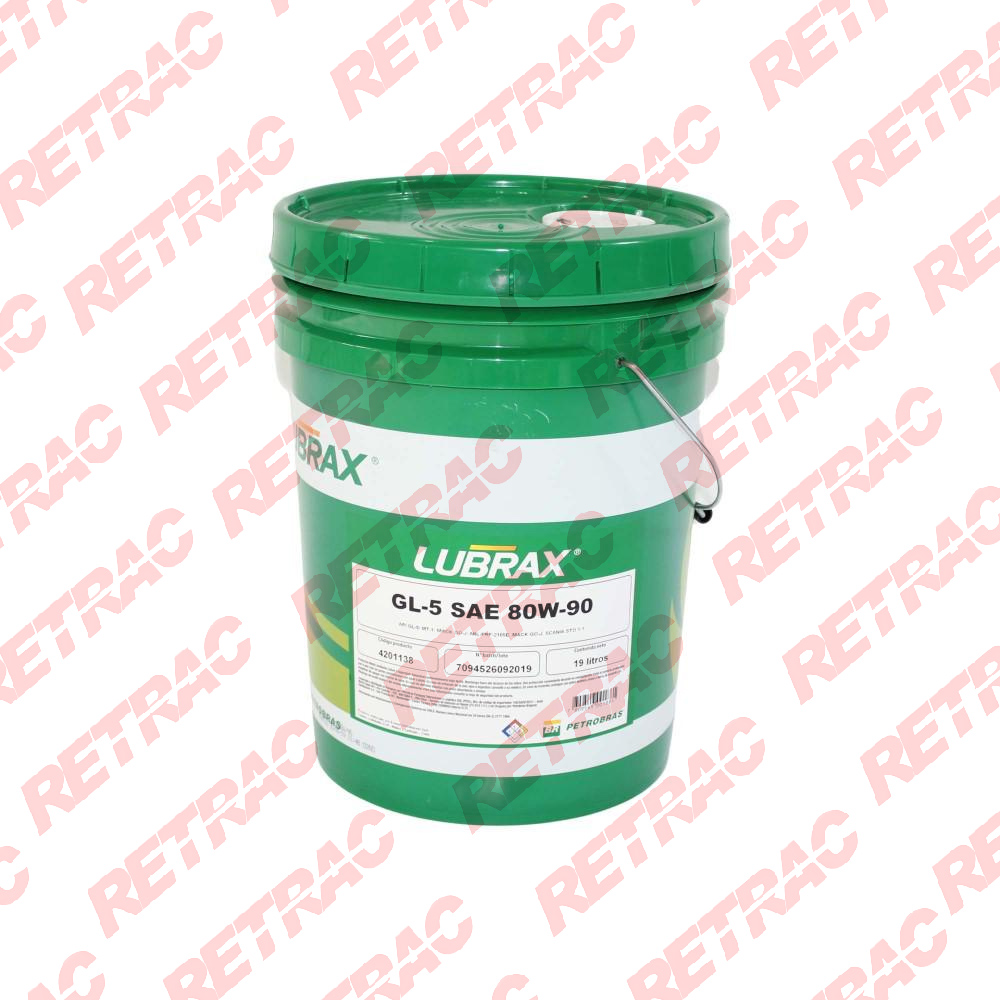 ACEITE TRANSMISION LUBRAX GL5 80W90 MINERAL 19 LITROS